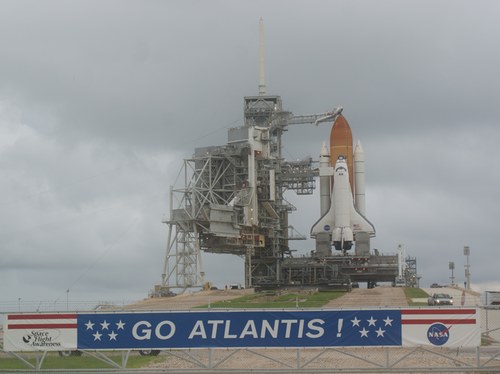 Atlantis on pad prior to STS-135 launch